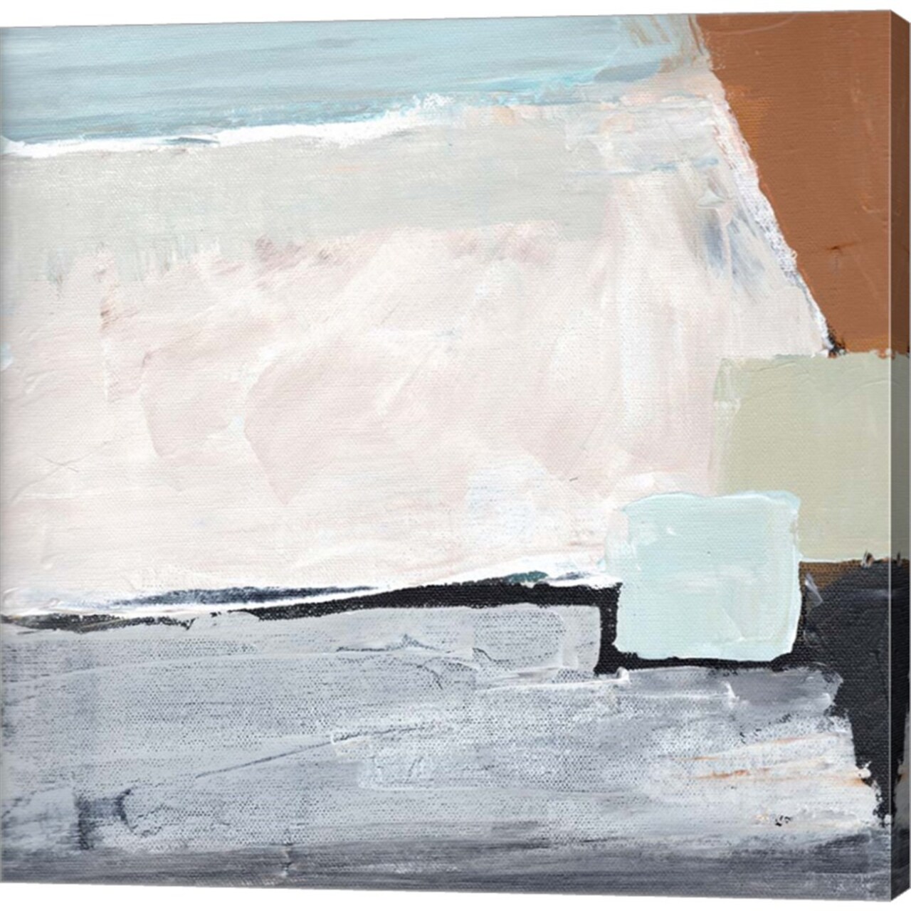 Blocks and Circles Abstract IV by Marcy Chapman 24" x 24" Canvas Wall Art